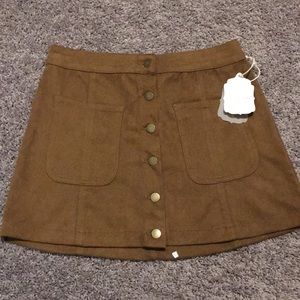 Altar’d State Carmel suede skirt